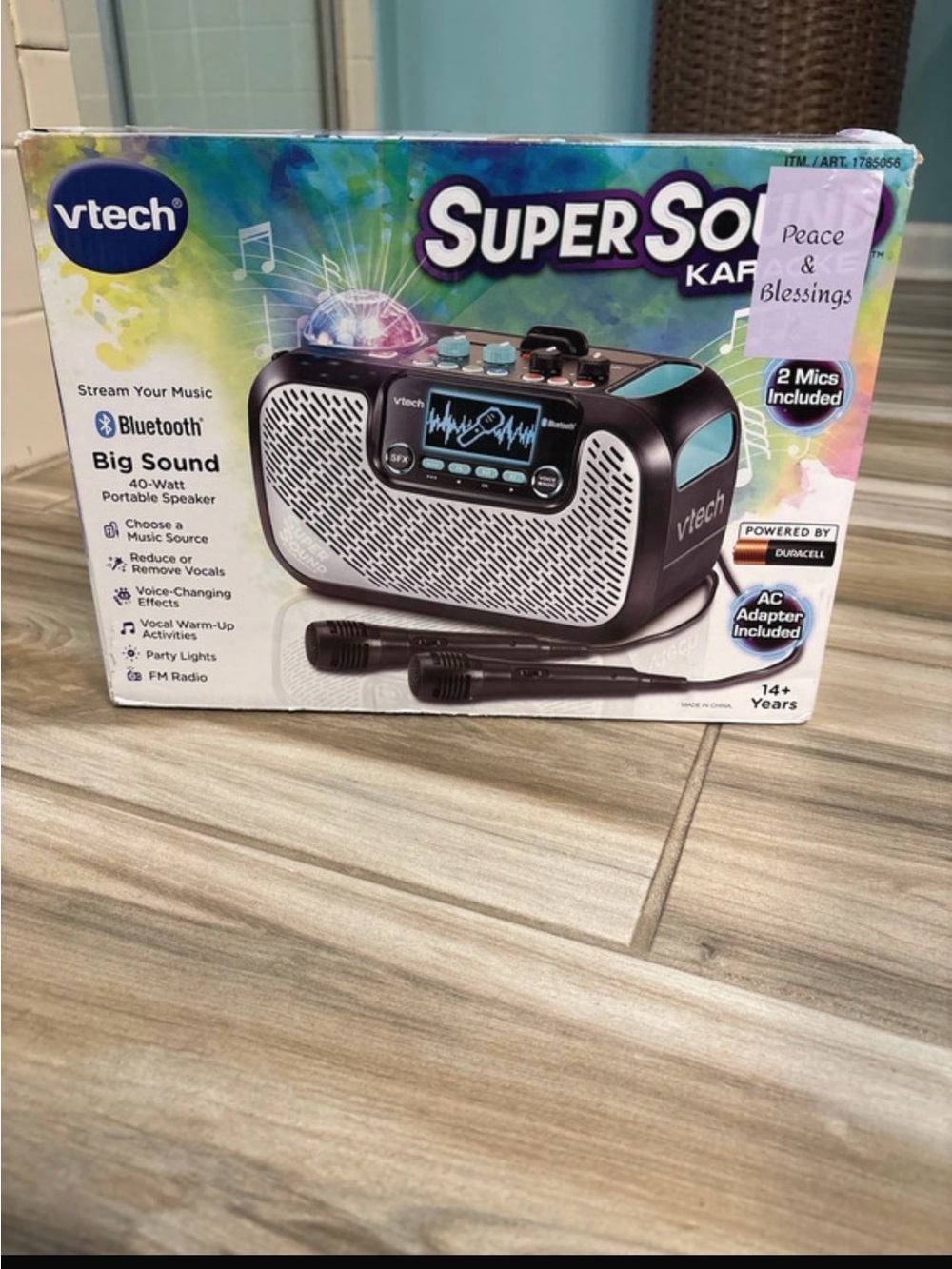 VTech Super Sound Karaoke Bluetooth Speaker - Black & Teal